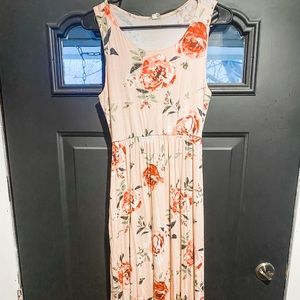 Long floral maternity dress